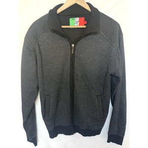 Unicorno Uomo ITALIA Cardigan Sweater Mens Medium Full Zip Italy Moto Modal Prep